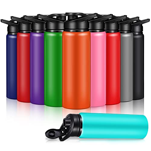 Mimorou 25oz Reusable Aluminum Water Bottles Bulk Multicolor Outdoor Sports Water Bottles for Travel, Gym, Hiking, Cycling, Camping, Fishing, Snap Lid - color: Classic Color