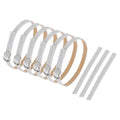 uxcell Replacement Ankle Strap for Heels Detachable Shoe Straps PU Leather Shoe Band - color: Frosted Silver