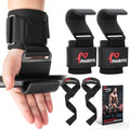 Weight Lifting Hooks & Wrist Straps Set – Lifting Hooks with Anti-Slip Grip, Adjustable Wrist Wraps for Weightlifting, Deadlifts, Powerlifting, Gym Straps for Men and Women