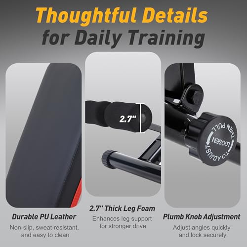 NEWBULIG Adjustable Weight Bench for Home Gym, Foldable Incline Decline Flat Workout Bench for Full Body Exercise, Sit Up Training Equipment, 795 lbs Capacity