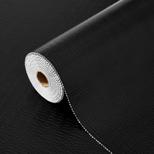 Drawer and Shelf Liner, Non-Slip Kitchen Cabinet Liners Non-Adhesive Thick Strong Grip Waterproof Washable Mats Protect Dresser Shelves Cupboard Bathroom Cabinets, Black, 12 in X 10 FT - color: Black, size: 11.8"W x 118"L