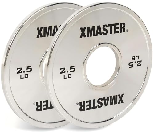 XMASTER FITNESS Chrome Steel Change Plates - size: 2.5LB Pair