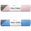 Eunzel 2 Pack Hot Yoga Towel, Reversible Two-Tone Non-Slip Yoga Mat Towel, Sweat Absorbent for Hot Yoga, Pilates and Workout, 72" x 26.5", Navy& Blue/Army Green& Pink - color: Z- Navy& Blue/ Army Green& Pink