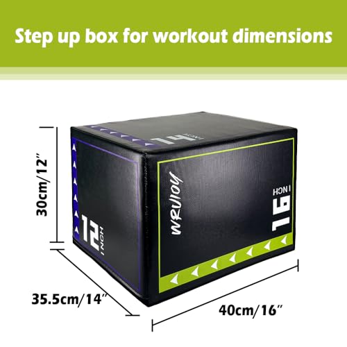 Versatile Non Slip Jump Box Exercise 3-in-1 Foam Plyometric Jump Box for Home Gym Training Fitness