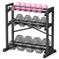 Eocnrhe Dumbbell Rack Stand Only, Weight Rack for Home Gym, 3-Tier Adjustable Dumbell Rack Heavy-Duty Weight Stand for Dumbbells Kettlebells - size: 18.7"D × 33.26"W × 35.82"H