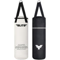 Elite Sports Boxing Bag 4 FT – Heavy Duty Canvas Punching Bag with Straps for Boxing, Training, MMA, Muay Thai, Kickboxing, Martial Arts & Fitness – UNFILLED Heavy Bag - color: Black