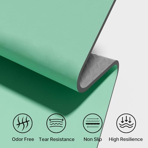 ILILI Yoga Mat 10mm Thick, Suede&TPE Exercise Mat, 76"L*28"W Extra Long, 0.4 Inches Soft and Comfortable, 193*70cm Fitness Mat with Strap, Portable for Yoga, Pilates, Floor Exercise, Home and Outdoor Use, Eco Friendly - color: Green