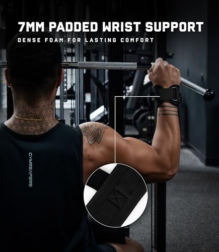 Gymreapers GripLink Lifting Straps – Heavy Duty D-Ring Weight Lifting Wrist Straps with Anti-Slip Silicone Grip Beads, Adjustable Support for Deadlifts, Powerlifting, Cable Machines & Gym Training - color: Black/Black