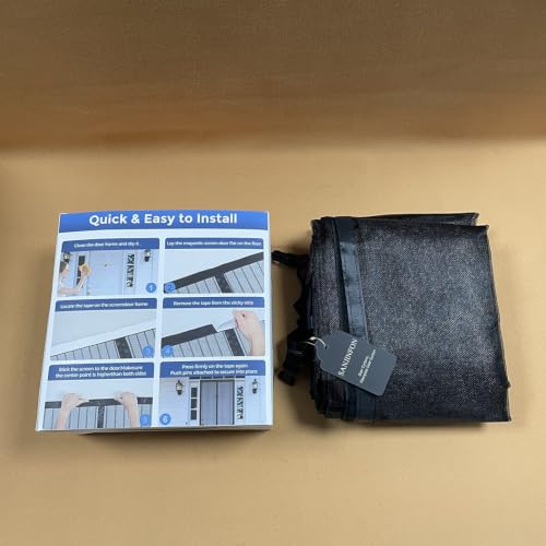 Door Curtains, Fiberglass Door Curtains 9x7 FT for 1 Car Garage, Outdoor Curtains, 9x7FT Magnetic Garage Door Screen, Heavy Duty Privacy Garage Net Curtains, Hands-Free with 8 Roll Up Straps - size: 9x7ft