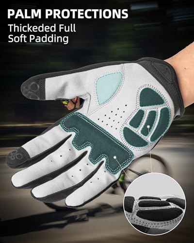 ROCKBROS Cycling Gloves for Men Women Breathable Gel Pad | Reduce Riding Pain, Breathable Mesh Keeps Hands Cool,Fits MTB Hiking Outdoor Work - color: Full Red, size: X-Small