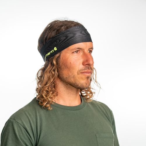 Carhartt Unisex-Adult Force UPF Lightweight Headband, Woodgrain Print-Black/Shadow, One Size - color: Woodgrain Print-Black/Shadow