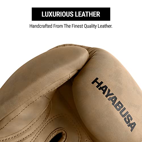 Hayabusa T3 LX Leather Boxing Gloves | Leather Boxing Gloves, Training Gloves Men and Women, Sparring Gloves, Heavy Bag Gloves, 16oz Boxing Gloves, Muay Thai Gloves - color: Tan, size: 16oz