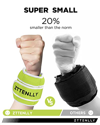 Adjustable Ankle Weights for Women Men and Kids | 1 Pair 5 10 15 18 20 Lbs Leg Wrist Ankle Weight Straps for Yoga, Walking, Running, Aerobics, Gym, Dance, Pilates, Cardio - color: Green, size: 5lb(2.5*2)