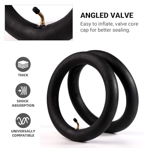 (2 Pack) AR-PRO Scooter Replacement Inner Tubes - 12.5" x 2.25" Inner Tubes with Angled Valve | Compatible with Razor Pocket Mod Bella Chrissy Hannah Montana Electric Scooters - size: 12.5x2.25" (TR-87) without Levers