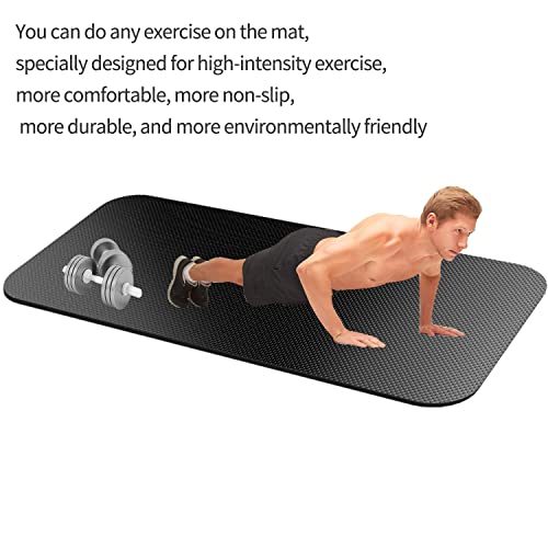 Large Exercise Mat,Exercise Equipment Mat,Treadmill Mat, Exercise Bike Mat, Workout Mats for Home Gym Mats Gym Flooring Rubber Workout Mat Fitness Mat Large Yoga Mat Cardio Mat for Weightlifting, Jump Rope, Non-slipping - color: 96"L x 32"W