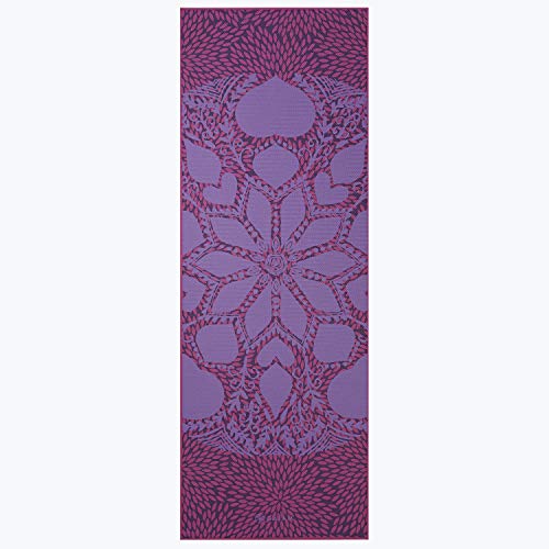 Gaiam Yoga Mat - Premium Print Reversible Extra Thick Non Slip Exercise & Fitness Mat for All Types of Yoga, Pilates & Floor Workouts - color: Lilac Aurora