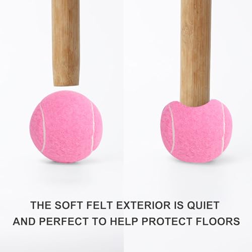 ANCKNE Walker Tennis Balls Precut Tennis Balls for Walkers 4PCS Walkers Legs Universal Precut Glide Balls, Heavy Duty Long Lasting Felt Pad Glide Coverings for Furniture Legs and Floor Protection - color: PINK