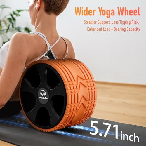 Back Roller, Back Wheel Targeted Back Pain Relief, Yoga Wheel Muscle Massage, Foam Roller for Trigger Point Therapy Physical, Stretching & Exercise, 880lbs Capacity, 10 Inch (Orange+Black) - color: Orange+black