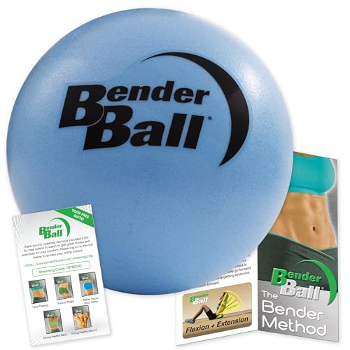 The Original 9" Pilates Core Fitness Small Exercise Ball | Workout Equipment for Abs, Core, Back, and Physical Therapy, Easy to Carry and Store - color: Blue