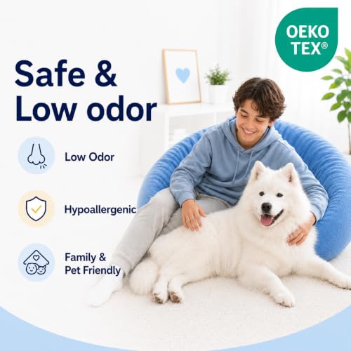 Bean Bag Filler, 10lbs Shredded Memory Foam Stuffing, Filling & Refill for Bean Bag Chairs, Couch Cushions, Punching Bags, Pillows, Sofas, Dog Beds, Multi Color & Shape - color: Multi Color, size: 10 Pound (Pack of 1)