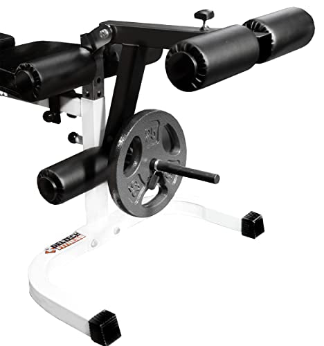 DF106 Leg Curl Leg Extension Attachment – Fully Adjustable for Isolated Leg Training Home Gym – 300 LBS Capacity – Plate Loaded for Standard and Olympic Plate for Strength Training by Deltech Fitness