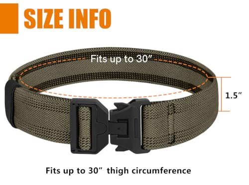 KRYDEX Tactical Leg Strap 1.5" Elastic Thigh Strap for Leg Drop Holster with Quick Release Buckle - color: Ranger Green