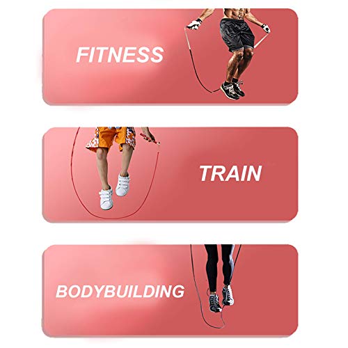 Speed Jump Rope - 360° Swivel Ball Bearing - Adjustable steel coated rope-Aluminum Anti Skipping Handle -Fitness Training Boxing Sports Exercises -Suitable for Kids and Adults - color: Blue
