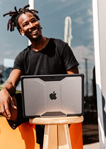 URBAN ARMOR GEAR UAG Designed for MacBook Air 13" Case M5 2026 M4 2025 M3 2024 M2 2022 - Translucent Rugged Lightweight Slim Tactile Grip Laptop Protective Cover, Plyo Ice/Black - color: Plyo - Ice/Black