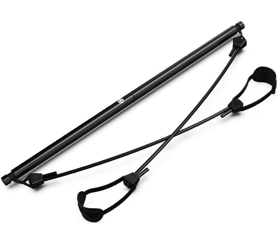 Pilates Bar and Ring Set | Pilates Bar | Pilates Ring | Resistance Band | Black