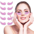 Reusable Gel Eye Ice Pack, Cooling Eye Pad, Hot ＆ Cold Treatment for Eye Strain, Eye Swelling, Eye Redness, Puffy Eyes, Dark Circles, Smooth Fine Lines, and Eye Recover Surgery. (Purple ＆ 10PCS)