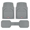 Motor Trend 943-GR FlexTough Defender Car Floor Mats -Next Generation Deep Dish Heavy Duty Contour Liners for Car SUV Truck & Van-All Weather Protection, Trim to Fit Most Vehicles Gray - color: Gray, style: FlexTough NextGen