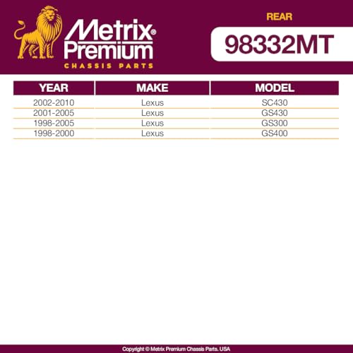 Metrix Premium Chassis Parts - 2 PC Rear Sway Bar Stabilizer End Link Kit Fits 2002-2010 Lexus SC430, 2001-2005 Lexus GS430, 1998-2005 Lexus GS300, 1998-2000 GS400, Replacement K750035, Made in Europe - size: 98332MT