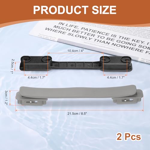 uxcell 2 Pcs Luggage Handle Replacement 8.5 Inch Suitcase Handle Carry Strap Plastic Pull Handle Grip Luggage Replacement Parts with Screws for Suitcase Box Luggage Case, Rock Grey - color: Rock Grey