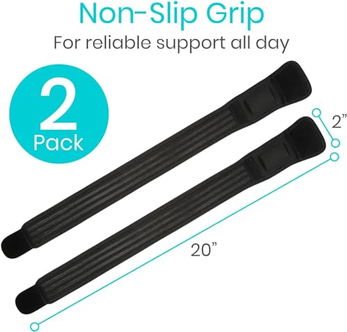 Vive IT Band Strap - (2 Pack) Iliotibial Band Compression Wrap - Outside of Knee Pain, Hip, Thigh & ITB Syndrome Support - Neoprene Brace for Running and Exercise - Athletic Stabilizer for Men, Women - style: 2 Pack