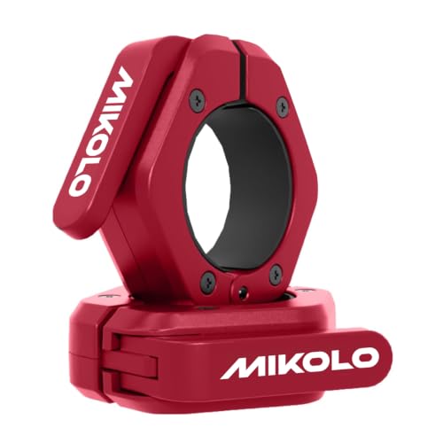 Mikolo Barbell Clamps,2-Inch Olympic Barbell Clips with Anti-Slip TPR Lining and Quick Release for Home and Gym Use - color: Red, style: Magnetic