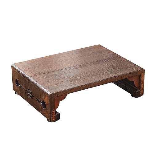 Wood Bed Step Stool,Wide Wooden Stepping Stool for Kids & Adults,Desk Foot Stool,4 inch Step Stool,Low Footrest Step Platform,Surface 15.8"x11.8"