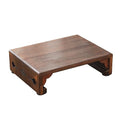 Wood Bed Step Stool,Wide Wooden Stepping Stool for Kids & Adults,Desk Foot Stool,4 inch Step Stool,Low Footrest Step Platform,Surface 15.8"x11.8"