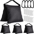 Aimosen 4 Packs Sandbags Weight Bags for Light Stand Photography Video Equipment, Heavy Duty Saddlebag for Backdrop Stand, Photo Tripod, Canopy, Pop up Tent, Umbrella Base, Fishing Chair, Picnic Table - color: Black