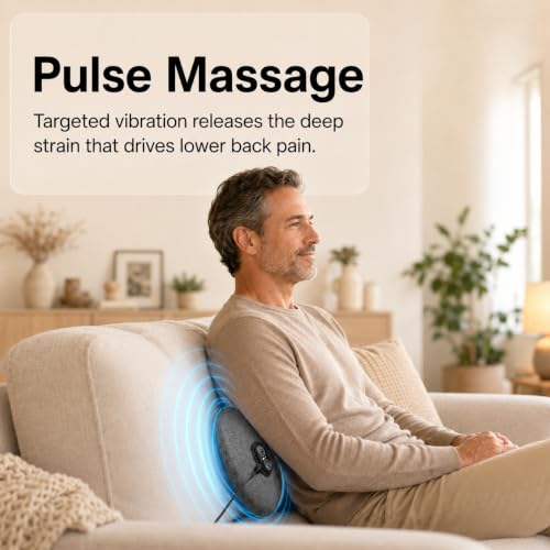The Original Triple Fusion TriArc 3in1 Back Pain Relief Massager | Orthopedic Level Spinal Decompression, Drug Free Home Use Sciatica & Back Pain Relief - Heat, Traction + Pulsed Massage - color: Dark Grey