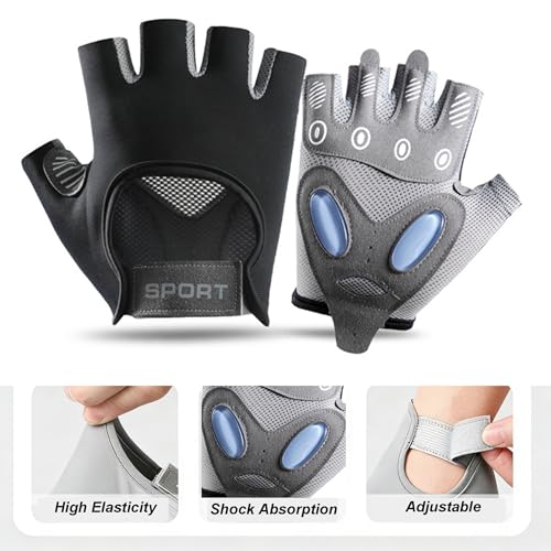 Women Workout Gloves Protection Dumbbell Glove Lightweight Breathable Glove - color: Black, size: Medium
