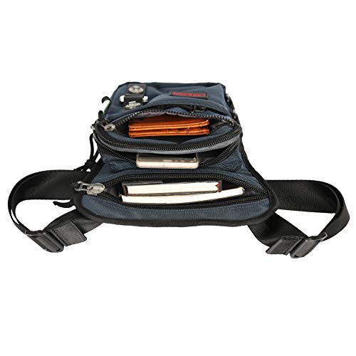 Thigh Pack, Larswon Leg Bag Thigh Pouch Bag Tactical Waist Bag Motorcycle Bag Waterproof - color: A- Blue, size: Medium