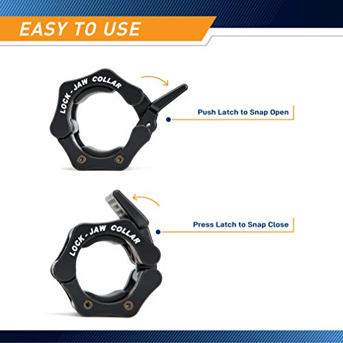 Steelbody Olympic Barbell Lock Jaw Collars - style: Resin - Black