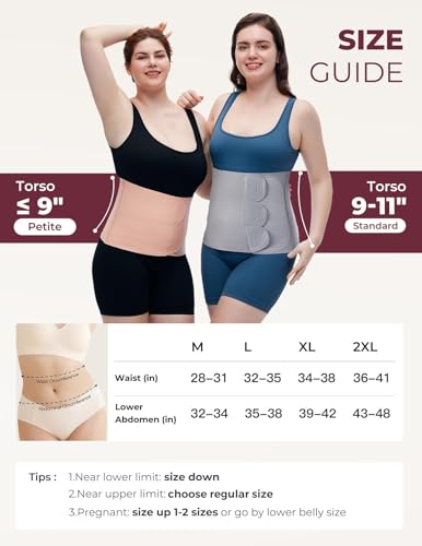 Momcozy Ergowrap Postpartum Belly Band for C-Section Recovery, Abdominal Binder with 3D Lifting & Ergonomic Back Support - color: Standard - Black, size: Standard Medium