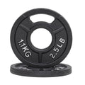 Fitvids 2-Inch Olympic and 1-Inch Standard Cast Iron Weight Plate for Strength Training & Weightlifting, Multiple Weights Available - color: Olympic (2-Inch Center), style: 2.5LB (Pair)