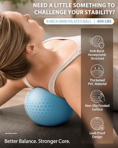 LIONSCOOL Pilates Ring Set - 14" Anti-Deformation Magic Circle with Padded Handles, 9" Mini Ball, Non-Slip Fabric Resistance Bands, Guide & Bag - color: Black