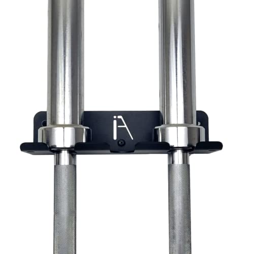 IRON AMERICAN Omega MINI Gym Storage Rack - Heavy-Duty Gym Wall Organizer Gym Hanger Gym Accessory Storage - Resistance Bands, Jump Ropes, Barbells (OMEGA MINI RACK 10 INCH / 4 PRONG) - style: OMEGA MINI RACK (10 INCH / 4 PRONG)