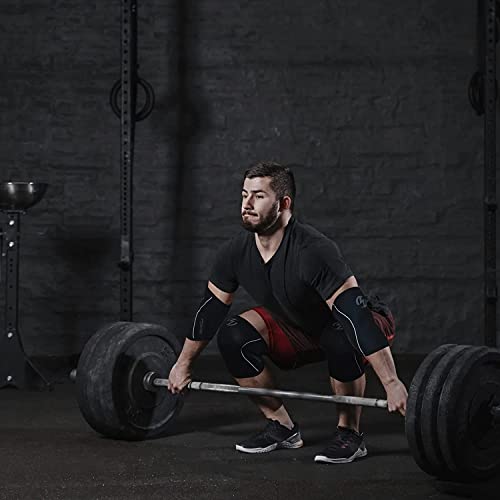 Knee Sleeves (1 Pair), 7mm Neoprene Compression Knee Braces, Great Support for Cross Training, Weightlifting, Powerlifting, Squats, Basketball and More - color: Black 4, size: Medium