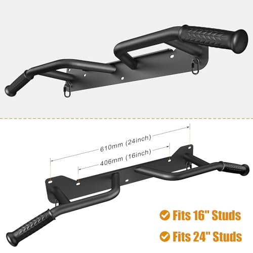 Kipika Heavy Duty Wall Mounted Doorway Pull Up Bar, Multifunctional Chin Up Bar, Portable Fitness Door Bar, Body Workout Home Gym System - color: A: 39" Wall Mount Pull Up Bar