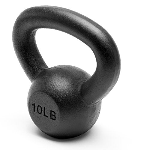Powder Coated Solid Cast Iron Kettlebell Weights Set 5lb to 45lb Various Combination - color: D-Black(10+15)lb