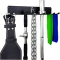 IRON AMERICAN) Gym Storage Hanger/Heavy Duty Multi-Purpose Gym Rack for Lifting Belts, Chains, Exercise Bands, Jump Ropes (mounting hardware included) - style: OMEGA GYM RACK (18 INCH / 9 PRONG)
